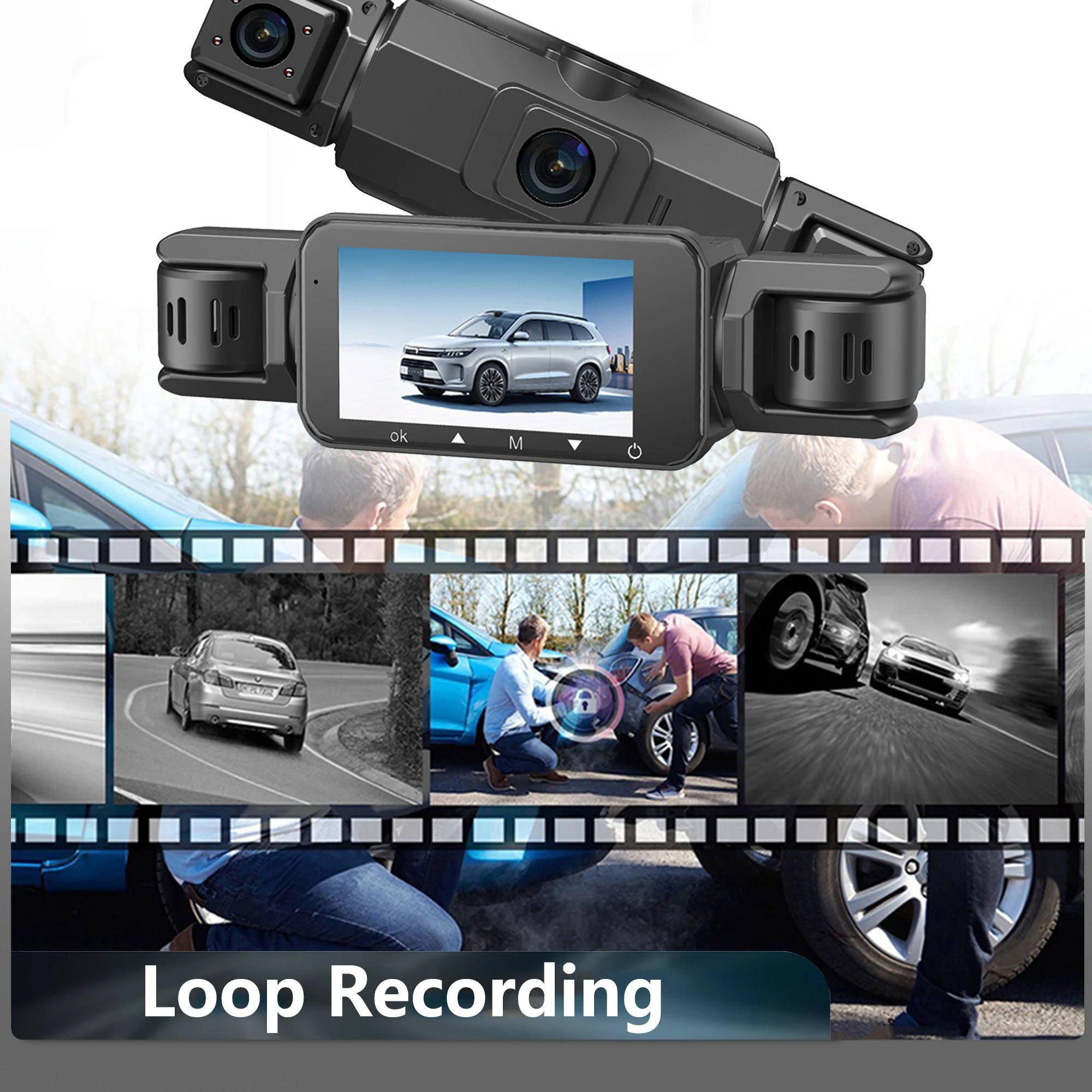 Wireless Car Dash Cam – Front & Rear with Night Vision